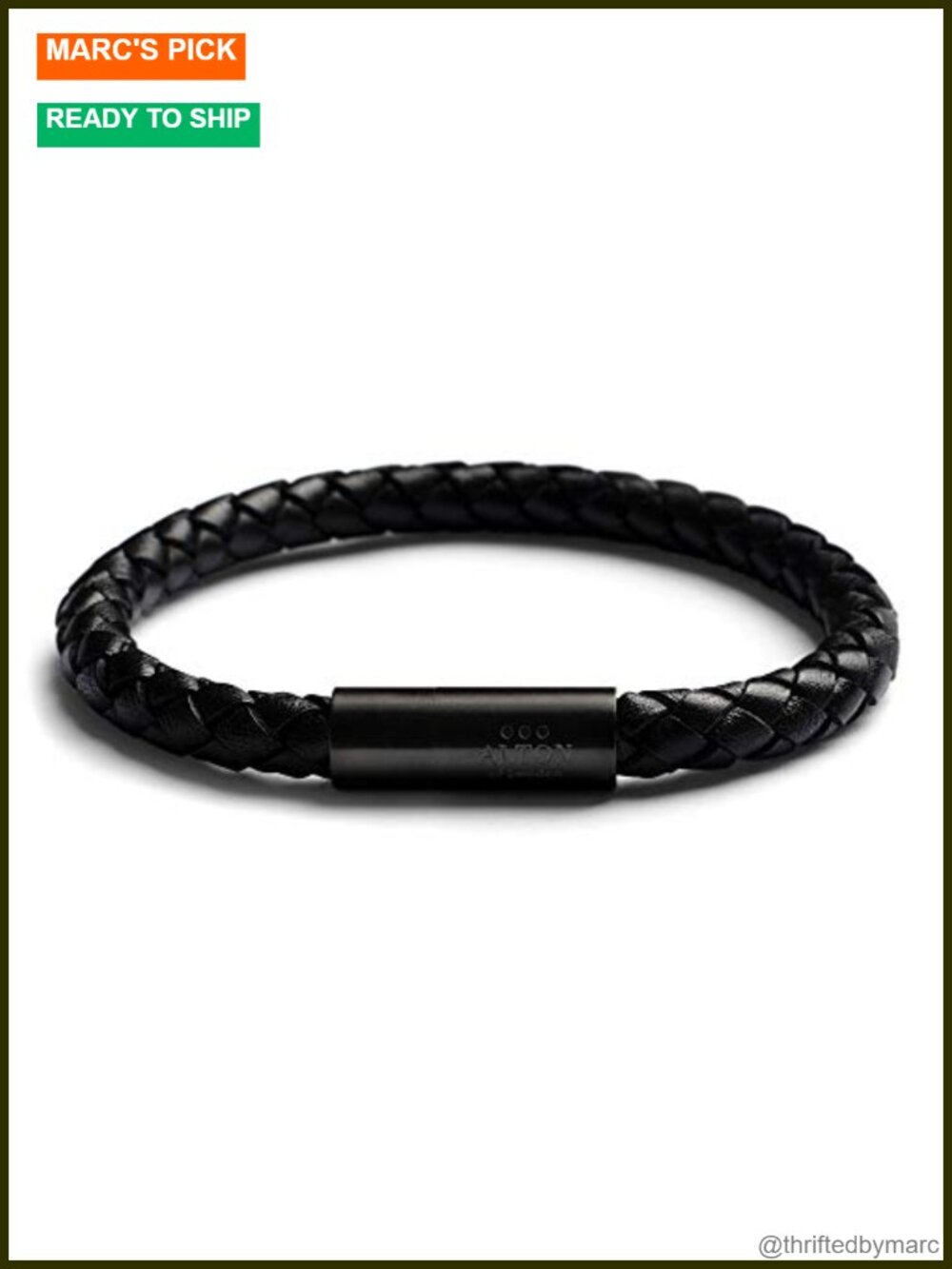 Handcrafted Italian Leather Bracelet for Men, Braided Calf Leather, Magnetic